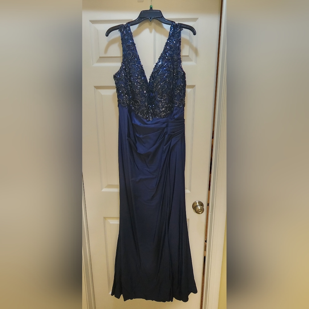 Navy blue. Worn once, Formal gown